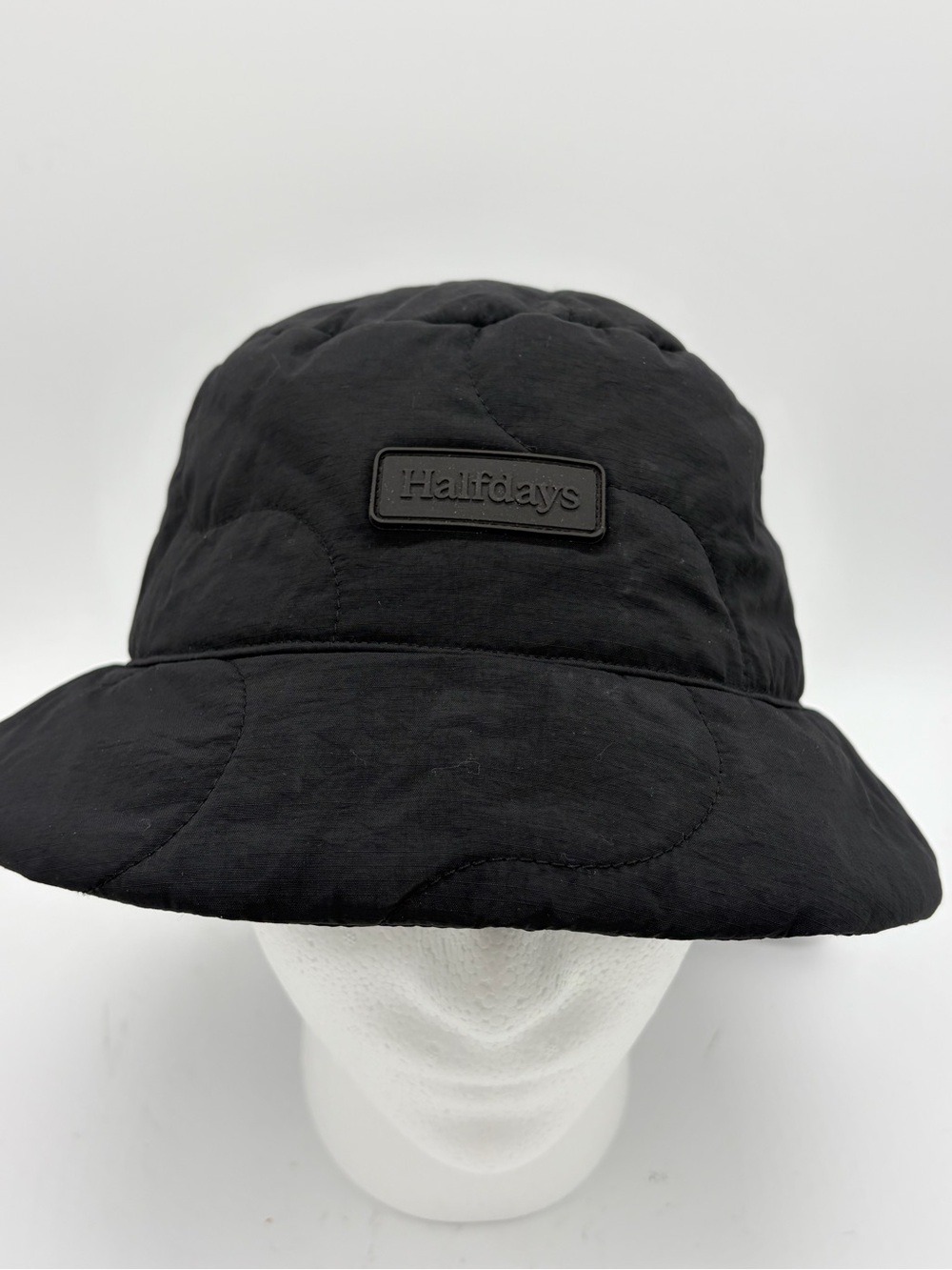 Halfdays Quilted Black Bucket Hat - Women's Casual Luxe